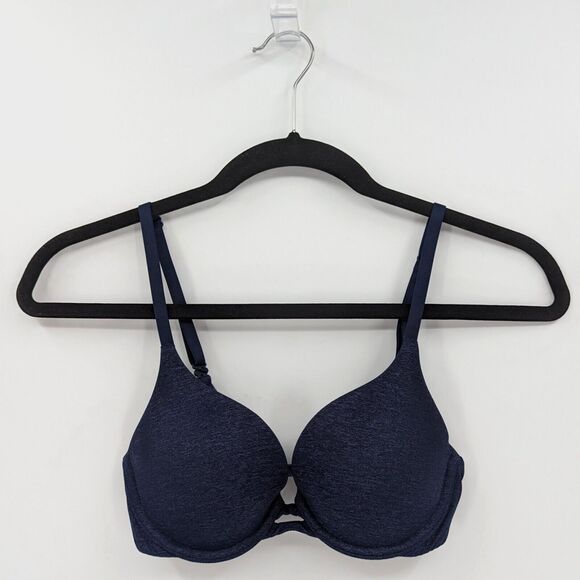 Victoria's Secret Bra Women's 32B Heather Dark Purple Perfect Shape - Picture 1 of 6